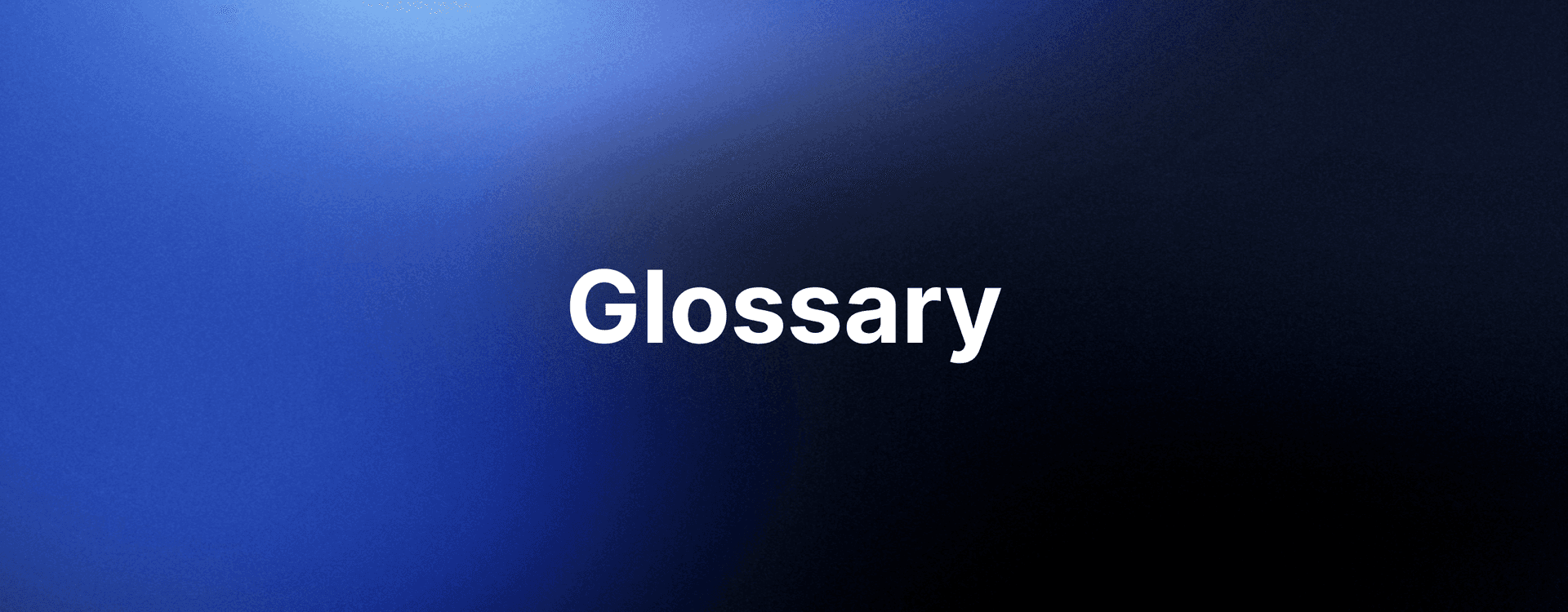 Glossary on gradient background