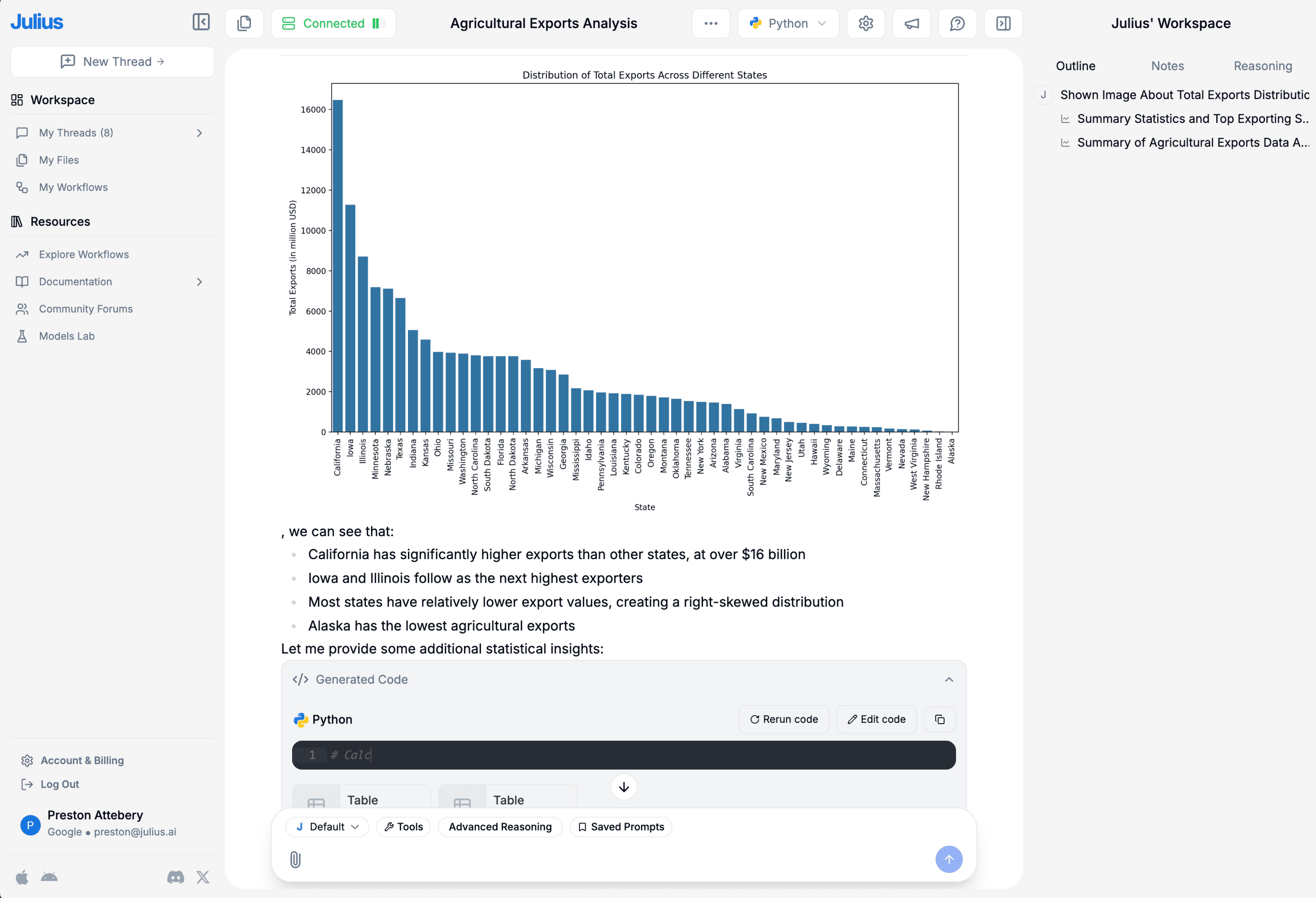 AI solving physics vector word problem.